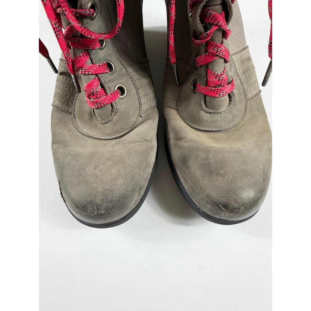 Sorel Lexie Wedge Lace Up Boots Gray Pink Women’s Size 11 - Picture 6 of 7